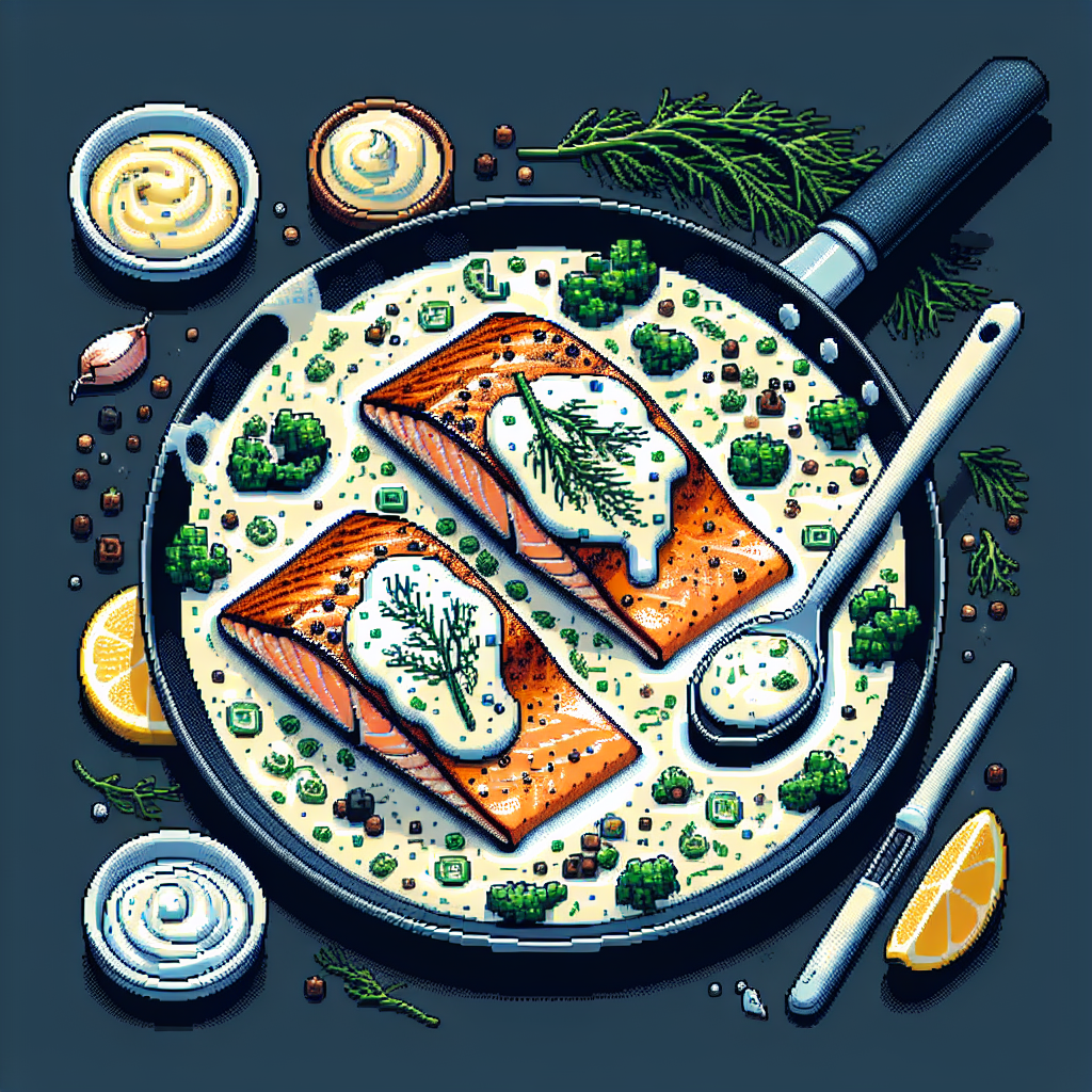 Keto Salmon with Creamy Dill Sauce